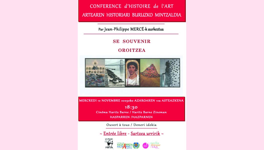 Conférence histoire de l’art  – Se souvenir