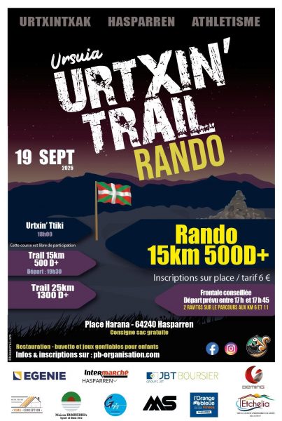 Urtxin’Trail 2026 – 3e édition