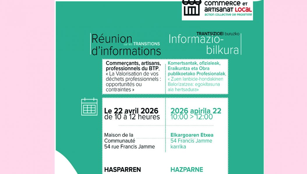 Réunion d’informations : valorisations des déchets professionnels