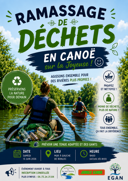 Ramassage de déchets sur la Joyeuse
